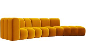 Micadoni Sametová pohovka Lupine 335 cm