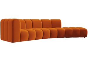 Micadoni Sametová pohovka Lupine 335 cm