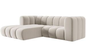 Micadoni Sametová rohová pohovka Lupine 228 cm