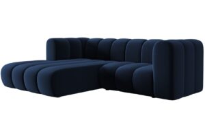 Micadoni Sametová rohová pohovka Lupine 228 cm