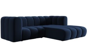 Micadoni Sametová rohová pohovka Lupine 228 cm