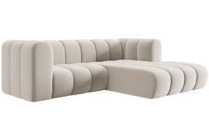 Micadoni Sametová rohová pohovka Lupine 228 cm