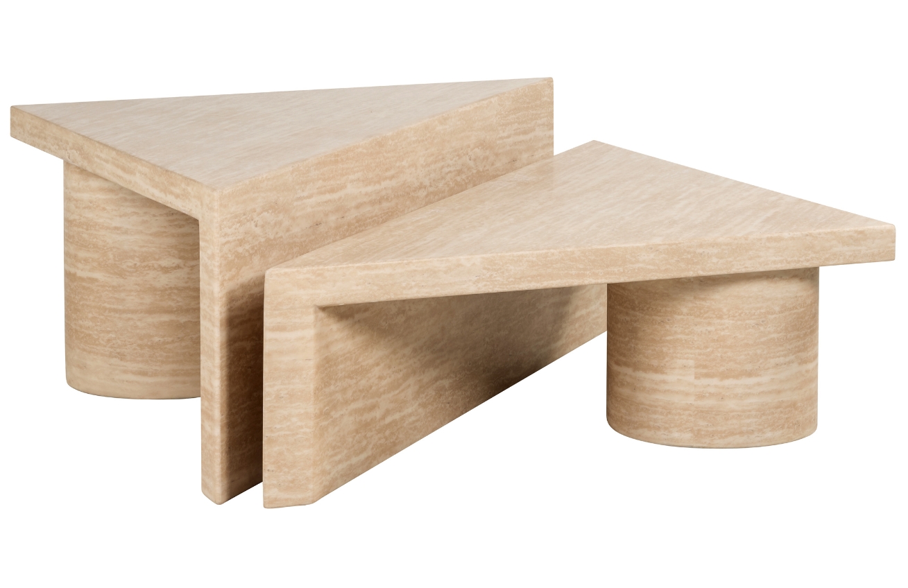 Richmond Set kamenných konferenčních stolků Fictus 91 x 91 cm