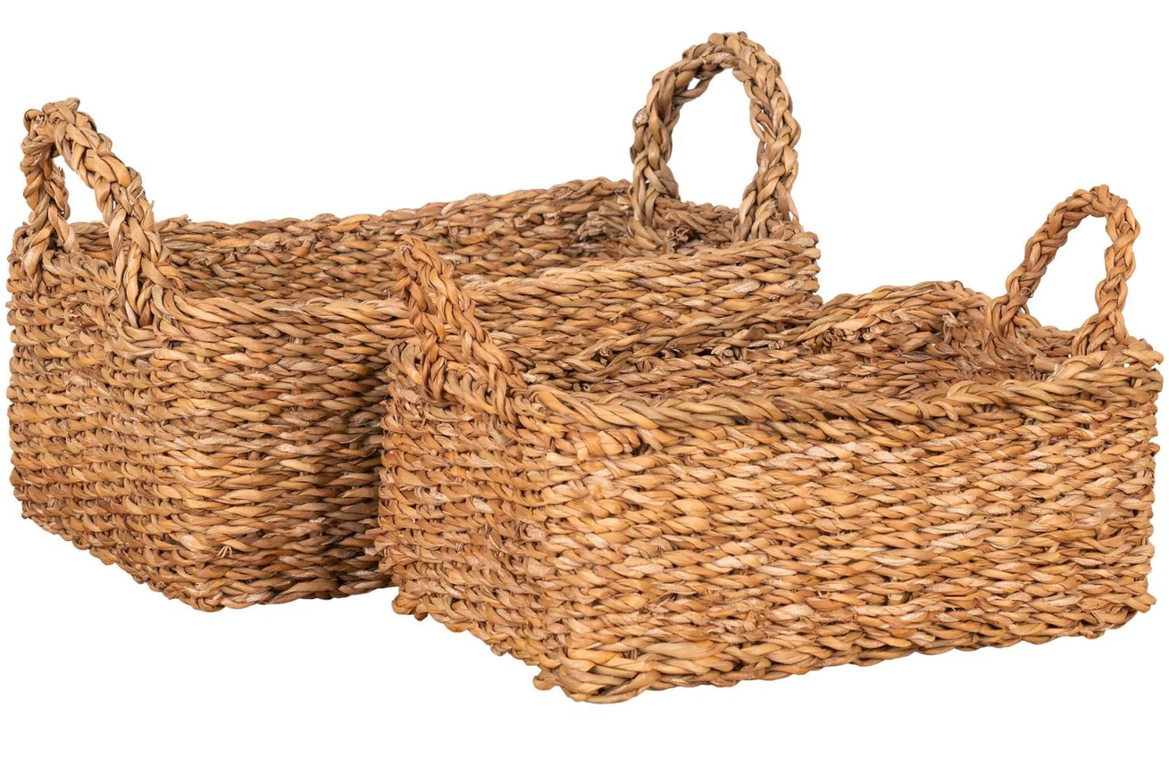 Nordic Living Set dvou dekorativních košů Morella 20x28/23x32 cm z přírodních vláken