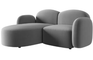 Micadoni Sametová rohová pohovka Blair 194 cm