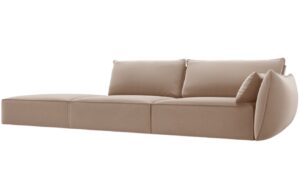 Micadoni Sametová pohovka Kaelle 264 cm