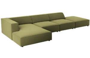 Cosmopolitan Design Sametová rohová pohovka Arendal 341 cm