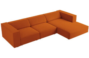 Cosmopolitan Design Sametová rohová pohovka Arendal 284 cm