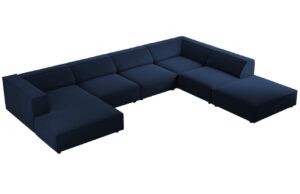 Cosmopolitan Design Sametová rohová pohovka Arendal 364 cm