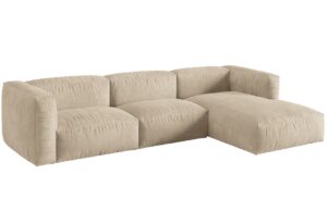 Micadoni Sametová rohová pohovka Martina 330 cm