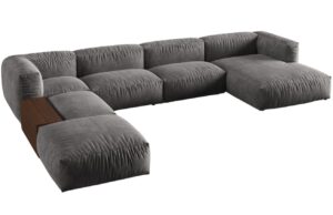 Micadoni Sametová rohová pohovka Martina 406 cm