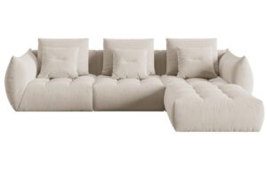 Micadoni Sametová rohová pohovka Bloom 332 cm