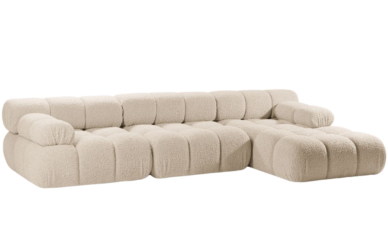 Micadoni Bouclé rohová pohovka Bellis 282 cm