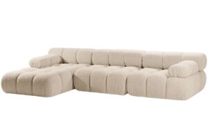 Micadoni Bouclé rohová pohovka Bellis 282 cm