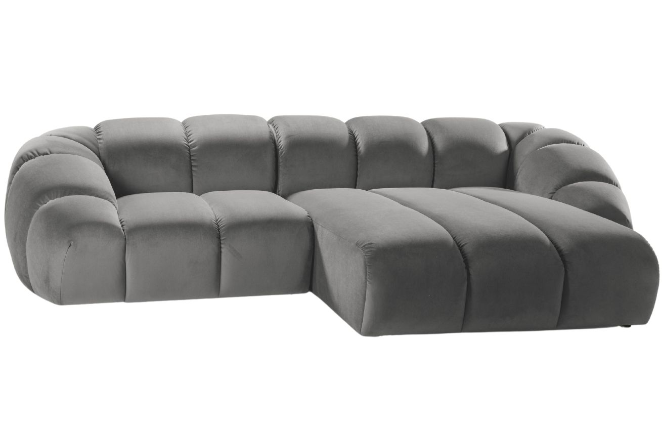 Micadoni Sametová rohová pohovka Diana 294 cm