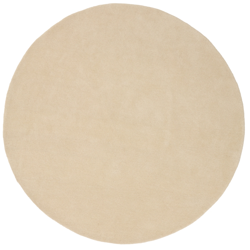Jotex Béžový kulatý vlněný koberec ASIA 200 cm