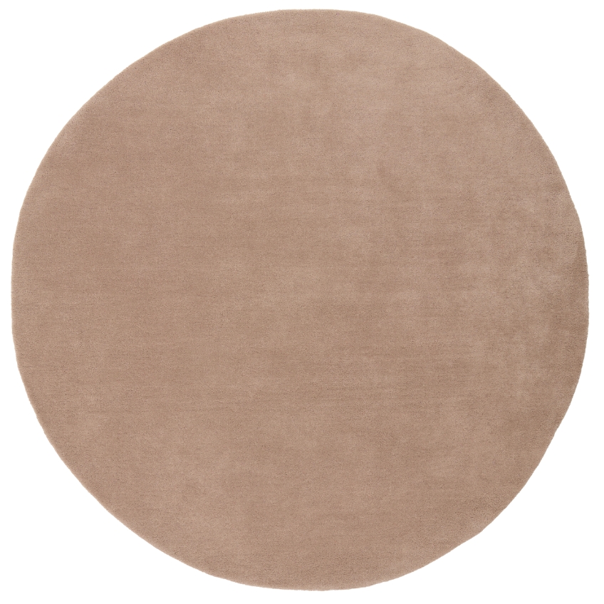 Jotex Béžovohnědý kulatý vlněný koberec ASIA 200 cm