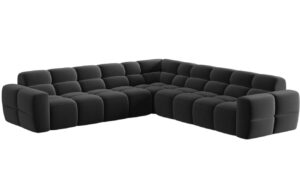 Micadoni Sametová rohová pohovka Lisa 310 cm
