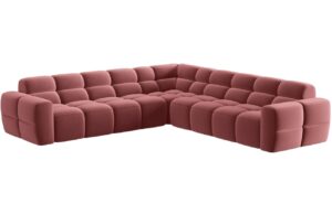 Micadoni Sametová rohová pohovka Lisa 310 cm