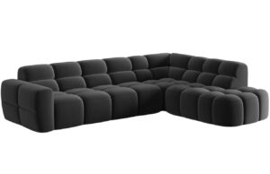 Micadoni Sametová rohová pohovka Lisa 293 cm