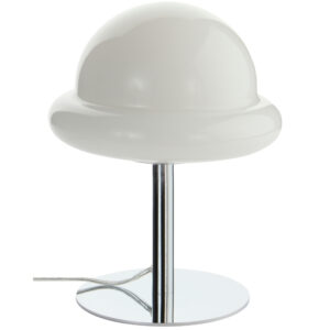 Jotex Bílá skleněná stolní lampa BUBBA