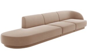 Micadoni Sametová pohovka Miley 323 cm