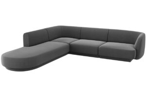 Micadoni Sametová rohová pohovka Miley 255 cm