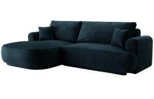 Micadoni Sametová rozkládací pohovka Ella 271 cm