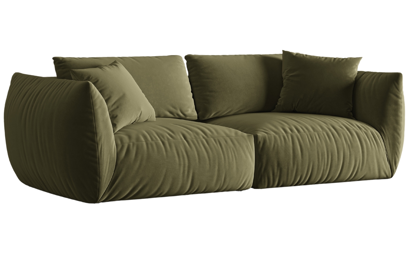 Micadoni Sametová pohovka Chris 260 cm