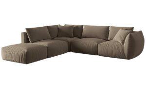 Micadoni Sametová rohová pohovka Chris 295 cm