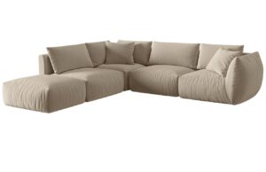 Micadoni Sametová rohová pohovka Chris 295 cm