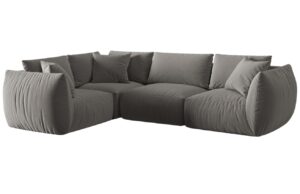 Micadoni Sametová rohová pohovka Chris 295 cm