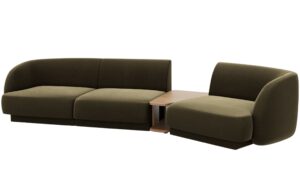 Micadoni Sametová pohovka Miley 303 cm