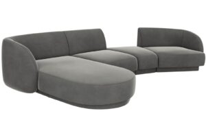 Micadoni Sametová rohová pohovka Miley 325 cm