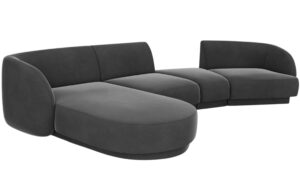 Micadoni Sametová rohová pohovka Miley 325 cm