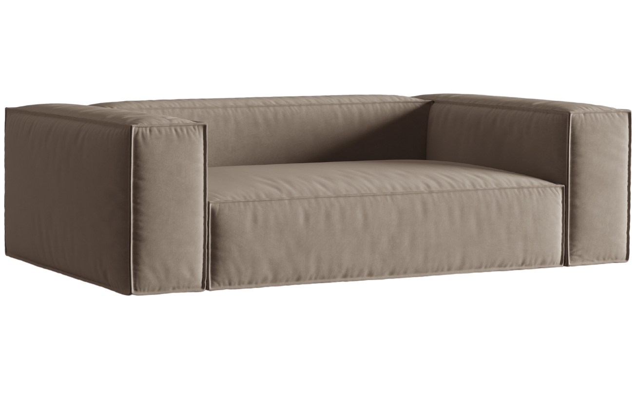 Micadoni Sametová pohovka Nuria 210 cm