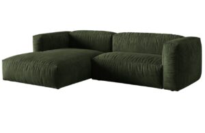 Micadoni Sametová rohová pohovka Martina 280 cm