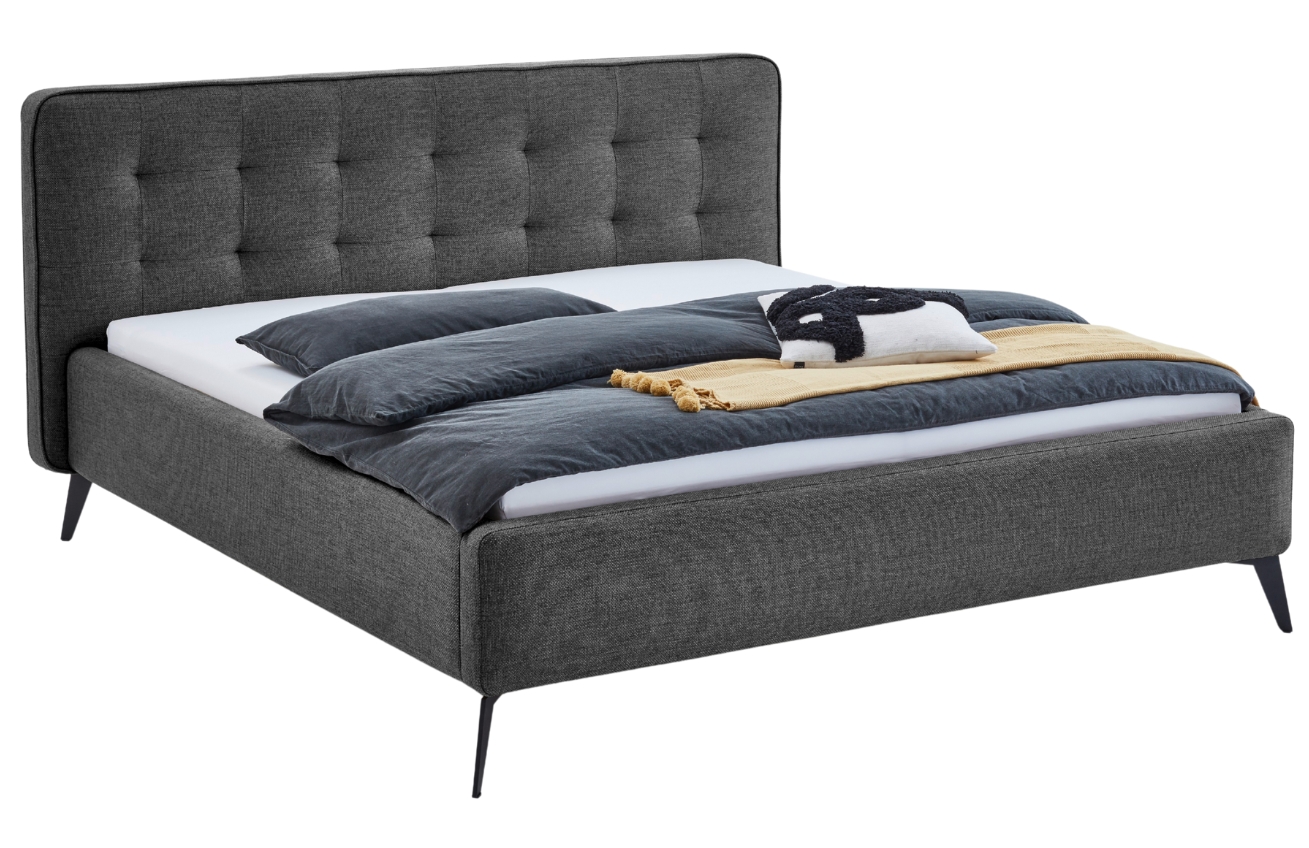 Antracitově šedá postel Meise Möbel Vigo 180 x 200 cm