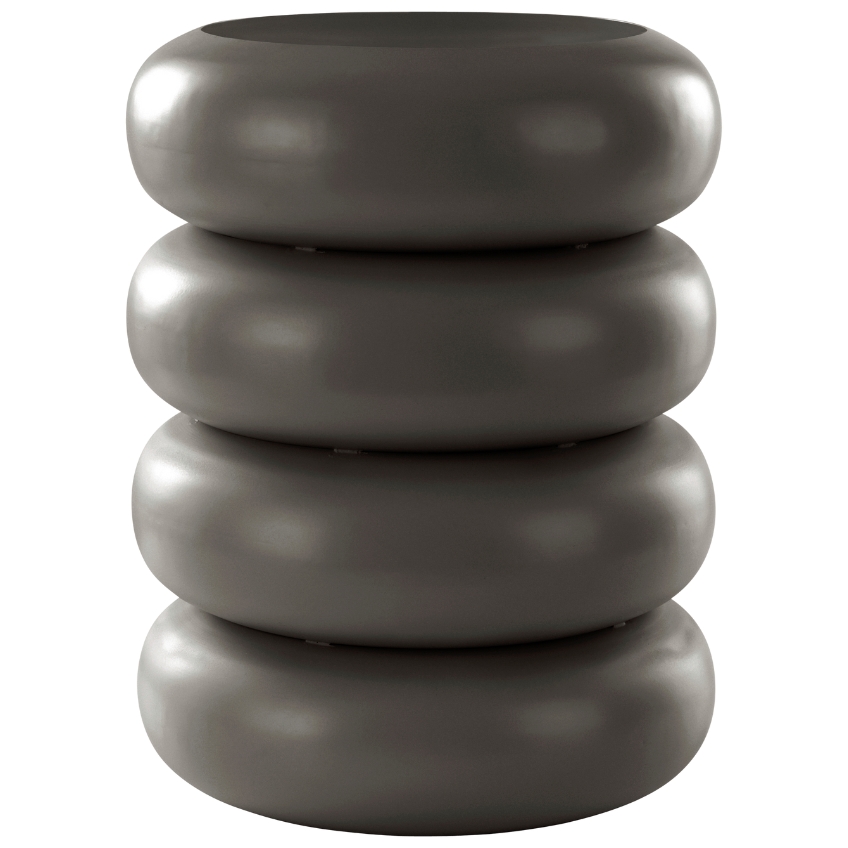 Jotex Tmavě šedý kovový květináč TESSA 34 cm