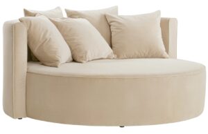 Jotex Béžová sametová pohovka WYOMING 160 cm