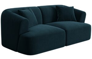 Cosmopolitan Design Petrolejově modrá sametová dvoumístná pohovka Campi 180 cm