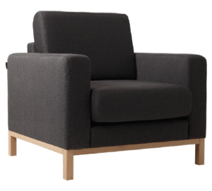 Nordic Design Antracitově šedé látkové křeslo Skandi