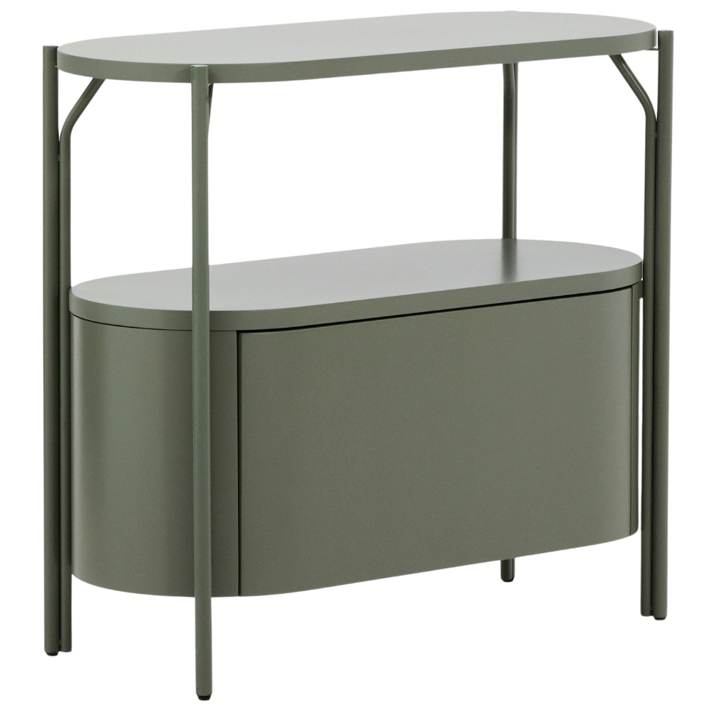 Kave Home Zelená lakovaná koupelnová skříňka Arely 90 x 40 cm