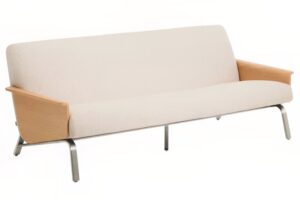 Kave Home Béžová dubová trojmístná pohovka Amsen 205 cm