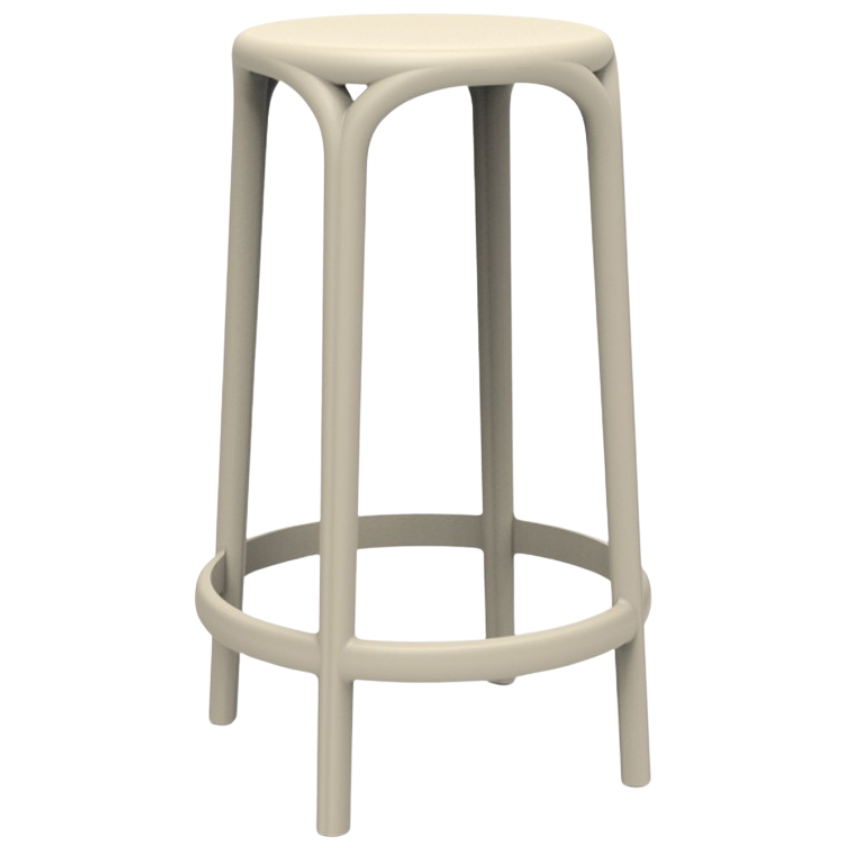 VONDOM Béžová plastová barová židle BROOKLYN 66 cm