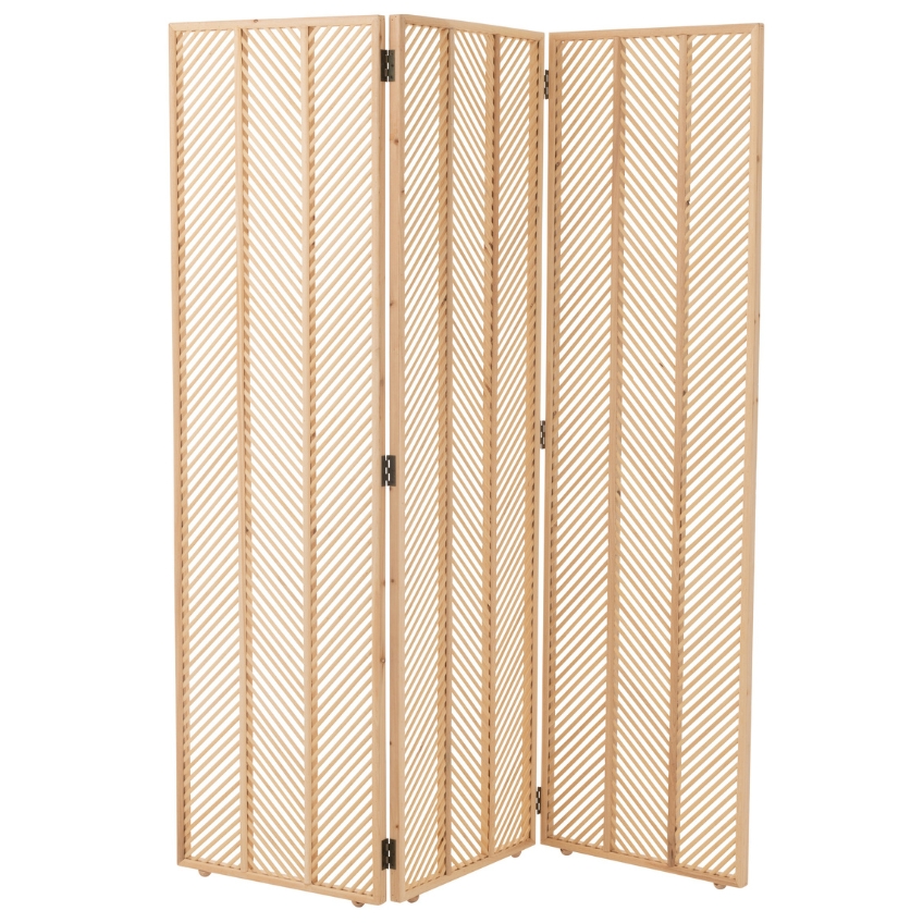 J-line Dřevěný paraván Mili 174 x 150 cm