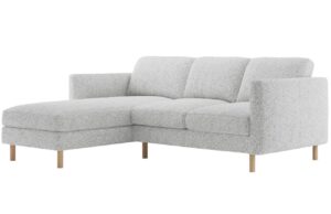 Micadoni Šedá rohová pohovka Eden 223 cm