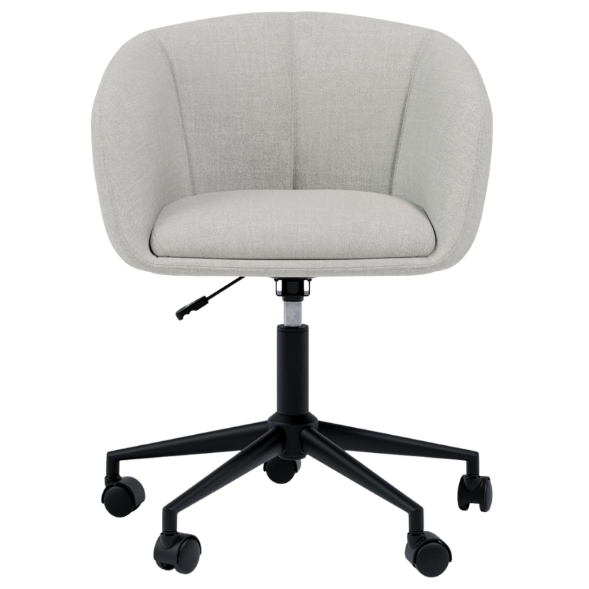 Somcasa Světle šedá čalouněná otočná konferenční židle Arizona