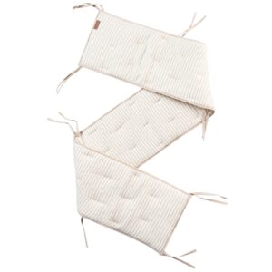 Bílo-béžový bavlněný mantinel do postýlky Quax Natural 172 cm