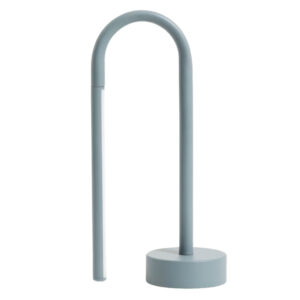 Kave Home Světle modrá kovová stolní LED lampa Bow